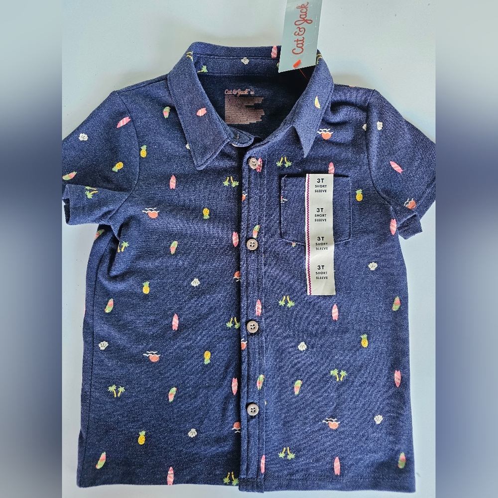 Cat & Jack Button Down Shirt - 3T NWT